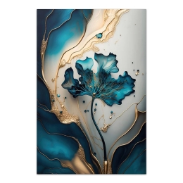 ΠΙΝΑΚΑΣ ΣΕ ΚΑΜΒΑ "EMERALD FLOWER" MEGAPAP ΨΗΦΙΑΚΗΣ ΕΚΤΥΠΩΣΗΣ 70X100X3ΕΚ.