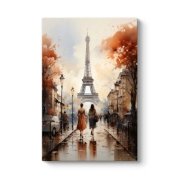 ΠΙΝΑΚΑΣ ΣΕ ΚΑΜΒΑ "AUTUMN IN PARIS" MEGAPAP ΨΗΦΙΑΚΗΣ ΕΚΤΥΠΩΣΗΣ 70X100X3ΕΚ.