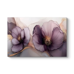 ΠΙΝΑΚΑΣ ΣΕ ΚΑΜΒΑ "PURPLE PEONIES" MEGAPAP ΨΗΦΙΑΚΗΣ ΕΚΤΥΠΩΣΗΣ 100X70X3ΕΚ.