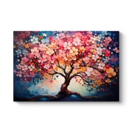 ΠΙΝΑΚΑΣ ΣΕ ΚΑΜΒΑ "PINK TREE" MEGAPAP ΨΗΦΙΑΚΗΣ ΕΚΤΥΠΩΣΗΣ 100X70X3ΕΚ.