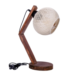 ΦΩΤΙΣΤΙΚΟ ΕΠΙΤΡΑΠΕΖΙΟ ROPE MEGAPAP E27 ΞΥΛΙΝΟ - ΣΧΟΙΝΙ ΧΡΩΜΑ ΜΠΕΖ - ΚΑΡΥΔΙ Ø17X40ΕΚ.