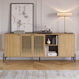 ΜΠΟΥΦΕΣ NAIVE MEGAPAP ΧΡΩΜΑ SAPPHIRE OAK 204X40X80ΕΚ.