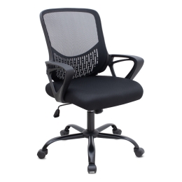 ΚΑΡΕΚΛΑ ΓΡΑΦΕΙΟΥ FREDA MEGAPAP ΜΕ ΥΦΑΣΜΑ MESH ΧΡΩΜΑ ΜΑΥΡΟ 65X65X90/100ΕΚ.