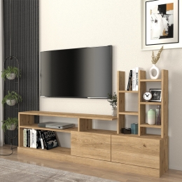 ΣΥΝΘΕΣΗ ΤΗΛΕΟΡΑΣΗΣ PESARO MEGAPAP ΧΡΩΜΑ SEPET OAK 165X25X91,3ΕΚ.