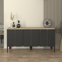 ΜΠΟΥΦΕΣ PEDRO MEGAPAP ΧΡΩΜΑ ΑΝΘΡΑΚΙ - ROTA OAK 150X45X75ΕΚ.