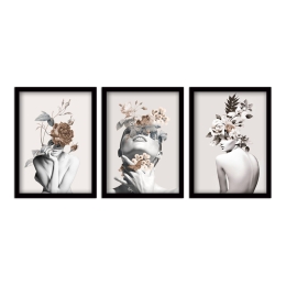 ΠΙΝΑΚΑΣ "FLOWER GIRLS" MEGAPAP 3 ΤΜΧ. ΣΕ ΠΛΑΙΣΙΟ 35X45X2ΕΚ.