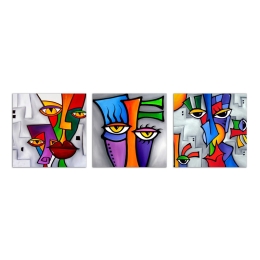 ΠΙΝΑΚΑΣ ΣΕ ΚΑΜΒΑ "CUBIK FACES" MEGAPAP ΤΡΙΠΤΥΧΟΣ ΨΗΦΙΑΚΗΣ ΕΚΤΥΠΩΣΗΣ 30X30X2ΕΚ.