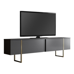 ΕΠΙΠΛΟ ΤΗΛΕΟΡΑΣΗΣ LUXE MEGAPAP ΧΡΩΜΑ ΑΝΘΡΑΚΙ - ΧΡΥΣΟ 180X30X50ΕΚ.