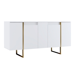 ΜΠΟΥΦΕΣ LUXE MEGAPAP ΧΡΩΜΑ ΛΕΥΚΟ - ΧΡΥΣΟ 160X35X80ΕΚ.