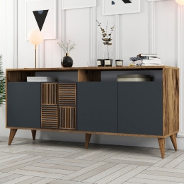 ΜΠΟΥΦΕΣ MILAN MEGAPAP ΧΡΩΜΑ ΚΑΡΥΔΙ - ΑΝΘΡΑΚΙ 180X35X78,6ΕΚ.