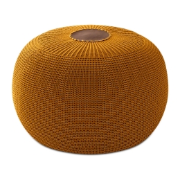 ΣΚΑΜΠΟ - ΠΟΥΦ KNIT MEGAPAP ΠΛΕΚΤΟ ΧΡΩΜΑ CINNAMON Φ47X35ΕΚ.