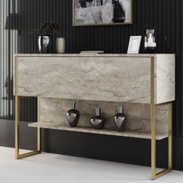 ΜΠΟΥΦΕΣ LUXE MEGAPAP ΧΡΩΜΑ TRAVERTINE - ΧΡΥΣΟ 120X30X80ΕΚ.