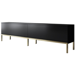 ΕΠΙΠΛΟ ΤΗΛΕΟΡΑΣΗΣ LORD MEGAPAP ΧΡΩΜΑ ΜΑΥΡΟ - ΧΡΥΣΟ 180X30X47ΕΚ.