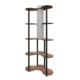 ΦΩΤΙΣΤΙΚΟ ΔΑΠΕΔΟΥ NOVA II MEGAPAP MDF - PVC ΥΦΑΣΜΑ ΧΡΩΜΑ ΚΑΡΥΔΙ - ΜΑΥΡΟ 65X35X150ΕΚ.