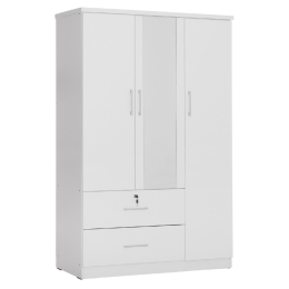 ΝΤΟΥΛΑΠΑ ΜΕ ΚΑΘΡΕΦΤΗ & ΣΥΡΤΑΡΙΑ JARRY HM2485.01 ΛΕΥΚΗ ΜΕΛΑΜΙΝΗ 119x48x183Υεκ