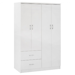 ΝΤΟΥΛΑΠΑ 4ΦΥΛΛΗ ME 2 ΣΥΡΤΑΡΙΑ BLAKELY HM339.05 ΛΕΥΚΗ 120Χ42,5Χ180,5 εκ.