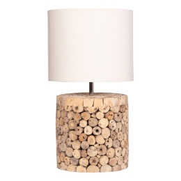 ΕΠΙΤΡΑΠΕΖΙΟ ΚΥΛΙΝΔΡΙΚΟ ΦΩΤΙΣΤΙΚΟ TWIGGY HM4427 DRIFTWOOD & ΜΠΕΖ ΚΑΠΕΛΟ Φ24.5x45Υεκ.
