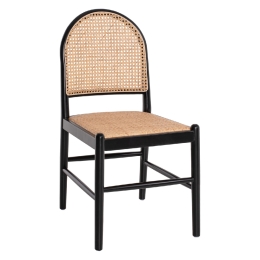 ΚΑΡΕΚΛΑ ΑΠΟ ΟΞΙΑ ΣΕ ΜΑΥΡΟ-RATTAN ΜΠΕΖ HM9407.02 43x50x87 εκ.