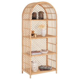 ΒΙΒΛΙΟΘΗΚΗ HM9552 ΑΠΟ ΦΥΣΙΚΟ RATTAN ΣΕ ΦΥΣΙΚΟ ΧΡΩΜΑ 80x40x182Υεκ.