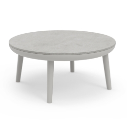 ΤΡΑΠΕΖΑΚΙ ΕΞ.ΧΩΡΟΥ ZODIAC SM6214.02 ΚΡΕΜ ΑΛΟΥΜ.-ΓΚΡΙ 3D PRINT ΓΥΑΛΙ TOP-Φ60x28Υεκ