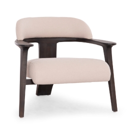 ΠΟΛΥΘΡΟΝΑ LOUNGE TRIAD SM9968 ΞΥΛΟ TEAK ΣΕ ΜΑΥΡΟ-ΕΚΡΟΥ ΥΦΑΣΜΑ 77x75,5x67Υεκ.