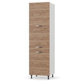 CHARLOTΤE ΣΤΗΛΗ KΟΥΖΙΝΑΣ 60X56X213.4ΕΚ ΜΕ ΜΕΤΑΛΛΙΚΑ ΧΕΡΟΥΛΙΑ ΧΡΥΣΟΣ ΔΡΥΣ