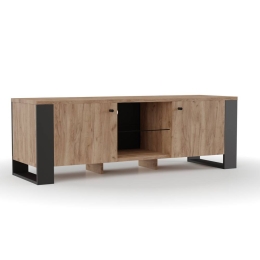 ΕΠΙΠΛΟ ΤΗΛΕΟΡΑΣΗΣ OLD WOOD ΧΡΥΣΟΣ ΔΡΥΣ ΜΕ ΜΑΥΡΟ 140X44X47.5ΕΚ
