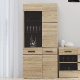 ΒΙΤΡΙΝΑ SOLO ΔΙΦΥΛΛΗ 90X41X197CM ΜΕ ΤΖΑΜΙ SONOMA ΜΕ WENGE