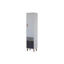 ΡΑΦΙΕΡΑ TIMMY 2D1S ΛΕΥΚΟ-ΓΡΑΦΙΤΗ-ΓΚΡΙ 46.8X36X199CM