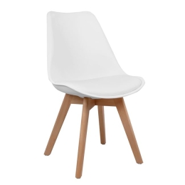 ΚΑΡΕΚΛΑ LORA 47X56.6X82CM ΛΕΥΚΟ ΜΕ ΞΥΛΙΝΑ ΠΟΔΙΑ ΚΑΙ ΜΑΞΙΛΑΡΙ