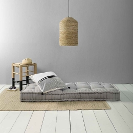 Μαξιλάρι Διακοσμητικό Δαπέδου (Με Γέμιση) Siesta Grey Nima 165X65 100% Βαμβάκι