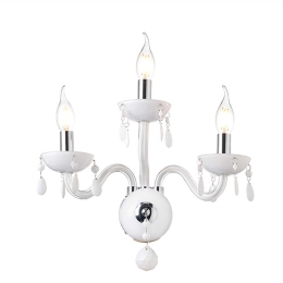 Φωτιστικό Τοίχου Τρίφωτο BLK82043WWC White Κρύσταλλο,Μέταλλο