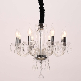 Πολυέλαιος 8Φ BLK82048PCC Clear Κρύσταλλο,Μέταλλο