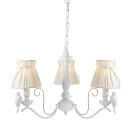 Τρίφωτο Φωτιστικό Οροφής EG166083PW Beige Μέταλλο,Ύφασμα