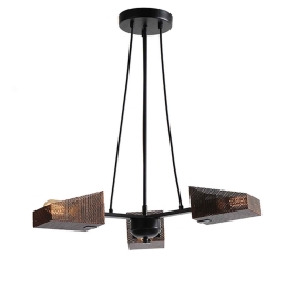 Τρίφωτο Φωτιστικό Οροφής EG166123PBC Copper & Black Μέταλλο