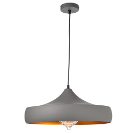 Φωτιστικό Οροφής KS07961PGG Grey Μέταλλο