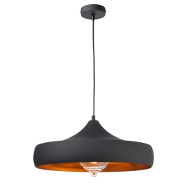 Φωτιστικό Οροφής KS07961PBG Black Μέταλλο
