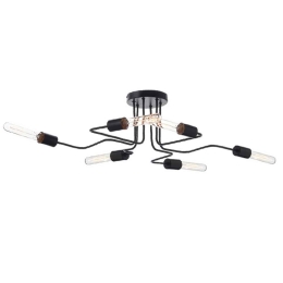 Πλαφονιέρα 6Φ TNK933846CBK Black Μέταλλο