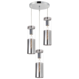 Φωτιστικό Οροφής Τρίφωτο V371973PCH Chrome Μέταλλο,Γυαλί