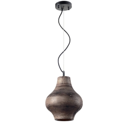 Φωτιστικό Οροφής Από Πηλό V372641PB Dark Brown Πηλός