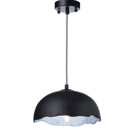 Φωτιστικό Οροφής Από Πηλό V3729251PBS Black & Silver Πηλός