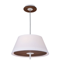 Φωτιστικό Οροφής Με Mdf ZM16403PDW Dark Brown Mdf,Μέταλλο