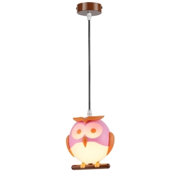 Παιδικό Φωτιστικό Οροφής Κουκουβάγια ZN160201PP Pink & Orange Μέταλλο,Πλαστικό