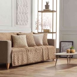 Ριχτάρι 658/13 Καφέ Ανοιχτό Gofis Home Διθέσιο 180x250cm Βαμβάκι-Πολυέστερ