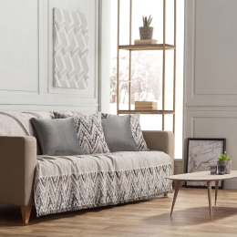 Ριχτάρι 510/14 Μαύρο & Γκρι Gofis Home Πολυθρόνα 180x180cm Chenille-Πολυέστερ