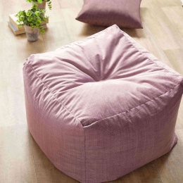 Πουφ Mat 690/19 Με Αποσπώμενη Θήκη 40x50X50cm Apple Pink Gofis Home Πολυέστερ