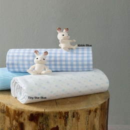 Σεντόνι Παιδικό Kiddo Blue Nima Μονό 170x255cm Χωρίς Λάστιχο 100% Βαμβάκι