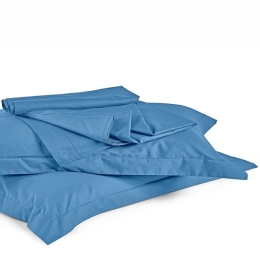 Σεντόνι True Col 01 Navy Blue Kentia Διπλό 210x270cm 100% Βαμβακερό Περκάλι