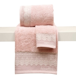 Πετσέτα Des. Karla 1.Blush Pink Anna Riska Σώματος 70x140cm 100% Βαμβάκι