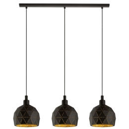 Φωτιστικό Οροφής - Ράγα 97846 Black - Gold Roccaforte Eglo Μέταλλο